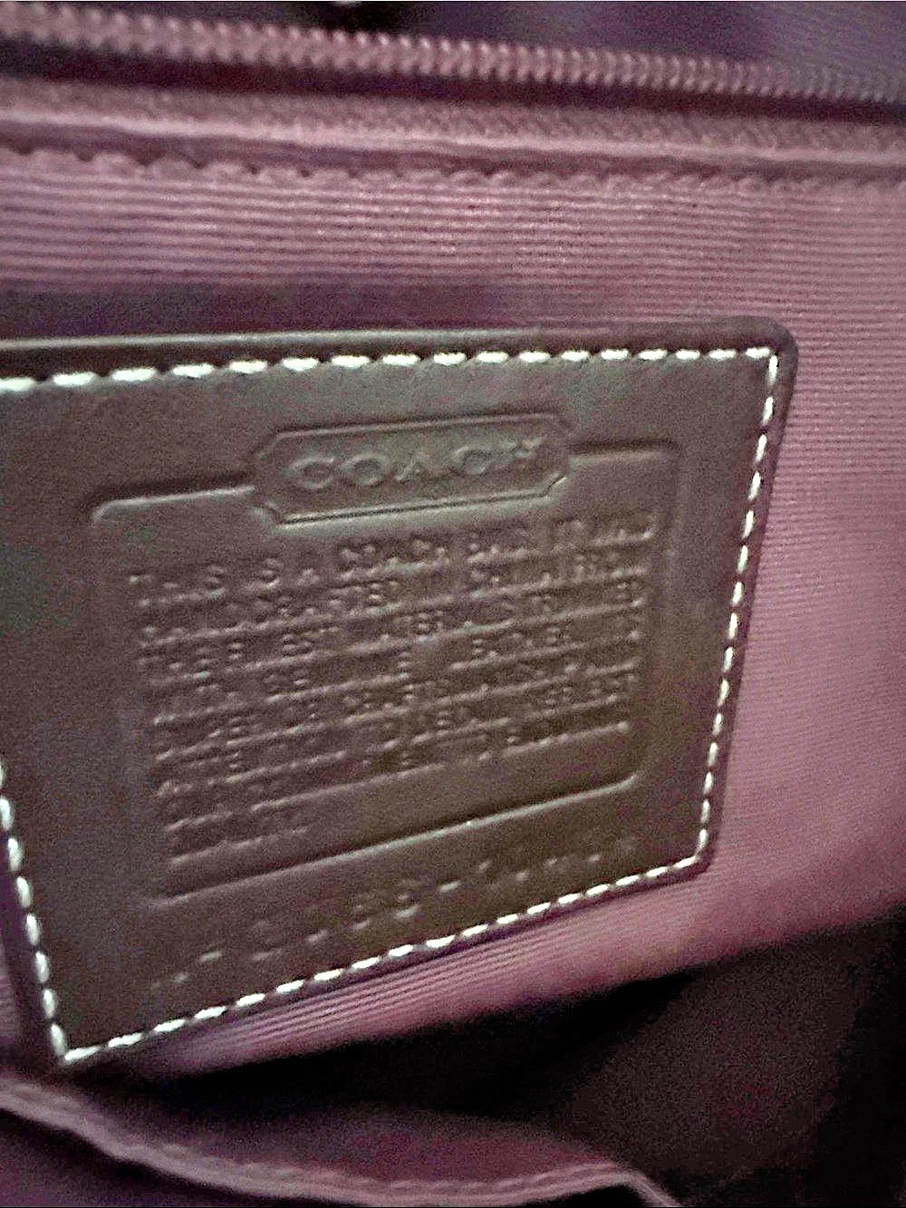 Coach Holiday Patchwork Hobo Bag in Brown & Burgundy - Picture 5 of 5